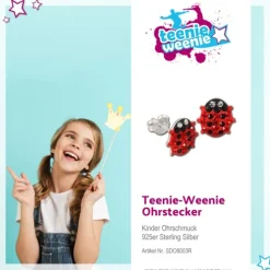 Kinder Ohrring Marienkäfer Silber Ohrstecker Ohrschmuck TW SDO8003R