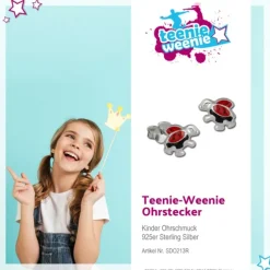Kinder Ohrring Marienkäfer Silber Ohrstecker Kinderschmuck TW SDO213R