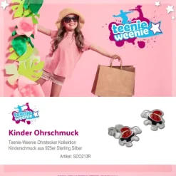 Kinder Ohrring Marienkäfer Silber Ohrstecker Kinderschmuck TW SDO213R