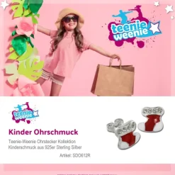 Kinder Ohrring Nikolausstiefel Silber Ohrstecker Kinderschmuck TW SDO612R
