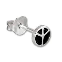 Kinder Ohrring Peace 925er Silber Kinderschmuck TW SDO8118S