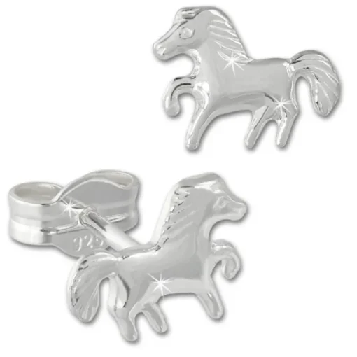 Kinder Ohrring Pferd 925er Sterling Silber Kinderschmuck TW SDO592J