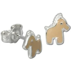 Kinder Ohrring Pferdchen Silber Ohrstecker Kinderschmuck TW SDO606N