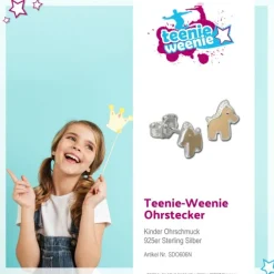 Kinder Ohrring Pferdchen Silber Ohrstecker Kinderschmuck TW SDO606N
