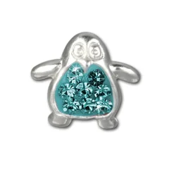 Kinder Ohrring Pinguin türkis Silber Ohrstecker Kinderschmuck TW SDO8004T