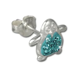 Kinder Ohrring Pinguin türkis Silber Ohrstecker Kinderschmuck TW SDO8004T