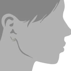 Kinder Ohrring Rund weiß 925 Ohrstecker Kinderschmuck TW SDO252W