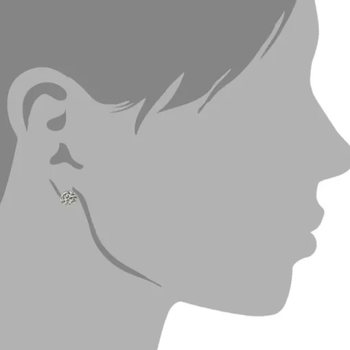 Kinder Ohrring Rund weiß 925 Ohrstecker Kinderschmuck TW SDO252W