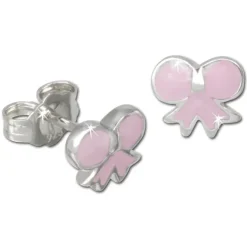 Kinder Ohrring Schleife rosa 925er Ohrstecker Kinderschmuck TW SDO608A