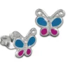 Kinder Ohrring Schmetterling hellblau Ohrstecker 925 Kinderschmuck TW SDO8127H