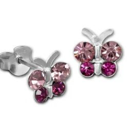 Kinder Ohrring Schmetterling rosa Ohrstecker 925 Kinderschmuck TW SDO8014A