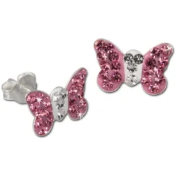 Kinder Ohrring Schmetterling Silber Ohrstecker Ohrschmuck TW SDO8002A