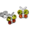 Kinder Ohrring Schmetterling gelb Ohrstecker 925 Kinderschmuck TW SDO8014Y