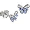 Kinder Ohrring Schmetterling blau Ohrstecker 925 Kinderschmuck TW SDO8015B