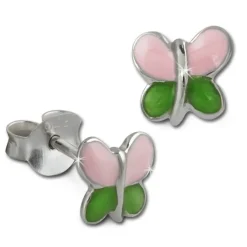 Kinder Ohrring Schmetterling Silber Ohrstecker Kinderschmuck TW SDO215A