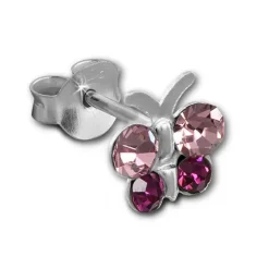 Kinder Ohrring Schmetterling rosa Ohrstecker 925 Kinderschmuck TW SDO8014A