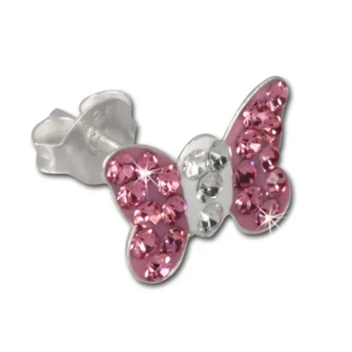 Kinder Ohrring Schmetterling Silber Ohrstecker Ohrschmuck TW SDO8002A