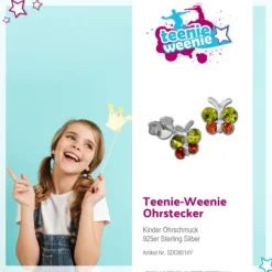 Kinder Ohrring Schmetterling gelb Ohrstecker 925 Kinderschmuck TW SDO8014Y
