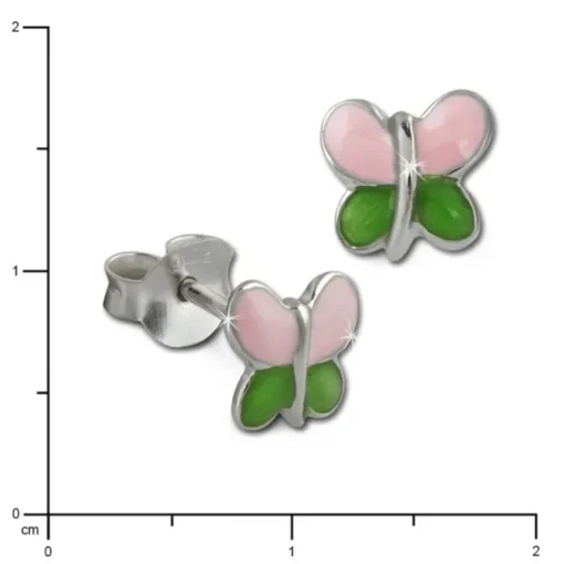 Kinder Ohrring Schmetterling Silber Ohrstecker Kinderschmuck TW SDO215A