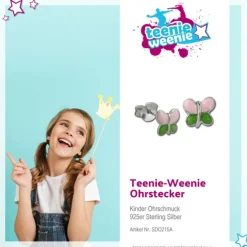 Kinder Ohrring Schmetterling Silber Ohrstecker Kinderschmuck TW SDO215A