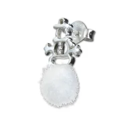 Kinder Ohrring Schneemann Puschel weiß Ohrstecker 925er Silber SDO8553W