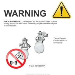 Kinder Ohrring Schneemann Puschel weiß Ohrstecker 925er Silber SDO8553W