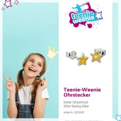Kinder Ohrring Stern gelb Silber Ohrstecker Kinderschmuck TW SDO200Y