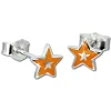 Kinder Ohrring Stern orange Silber Ohrstecker Kinderschmuck TW SDO200O