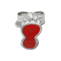 Kinder Ohrring Tapsen rot Silber Ohrstecker Kinderschmuck TW SDO202R