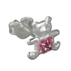 Kinder Ohrring Teddy rosa Silber Ohrstecker Kinderschmuck TW SDO8007A
