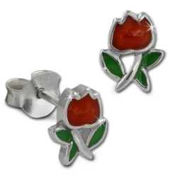 Kinder Ohrring Tulpe Silber Ohrstecker Kinderschmuck TW SDO216R