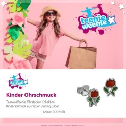 Kinder Ohrring Tulpe Silber Ohrstecker Kinderschmuck TW SDO216R