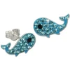 Kinder Ohrring Wal blau Silber Ohrstecker Kinderschmuck TW SDO8001H