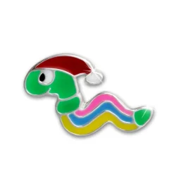 Kinder Ohrring Wurm grün Silber Ohrstecker Kinderschmuck TW SDO8117G