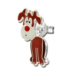 Kinder Ohrstecker Hund Dangle 925 Sterling Silber Kinderschmuck TW SDO8166N