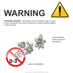 Kinder Ohrstecker Schildkröte weiß Silber Kinderschmuck TW SDO8006W