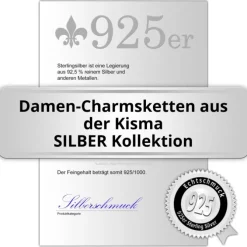 KISMA Schmuck Charms Kette Sterling Silber 925 KIK0119-035-60