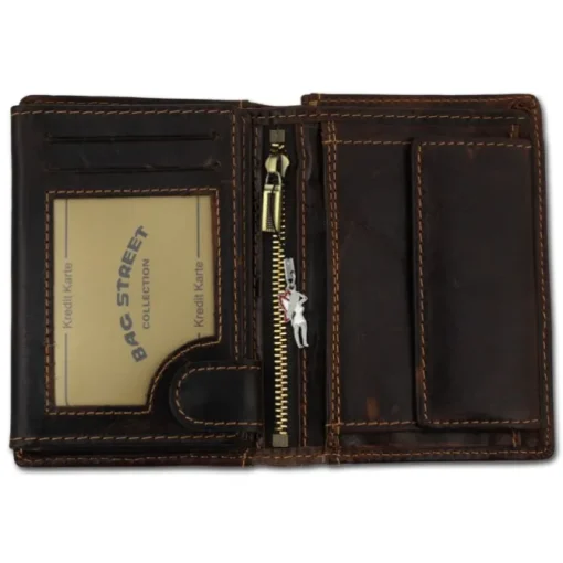 Leder braun Portemonnaie Geldbeutel Wild Things Only OPJ113N
