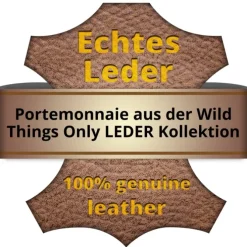 Leder braun Portemonnaie Geldbeutel Wild Things Only OPJ113N
