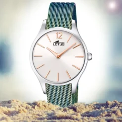 Lotus Damen Armbanduhr Bliss 18749/1 Analog Edelstahl blau grün UL18749/1