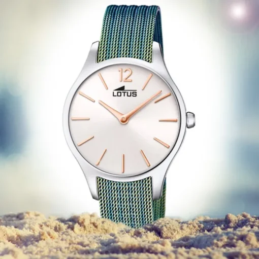 Lotus Damen Armbanduhr Bliss 18749/1 Analog Edelstahl blau grün UL18749/1