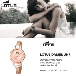 Lotus Damen Armbanduhr Bliss 18747/1 Analog Leder rosegold UL18747/1