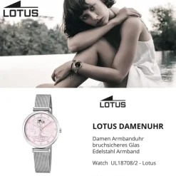 LOTUS Damen Armbanduhr Bliss 18708/2 Quarz Edelstahl silber UL18708/2