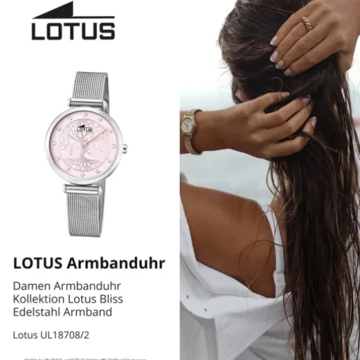 LOTUS Damen Armbanduhr Bliss 18708/2 Quarz Edelstahl silber UL18708/2