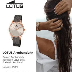 Lotus Damen Armbanduhr Bliss 18751/1 Analog Edelstahl schwarz UL18751/1