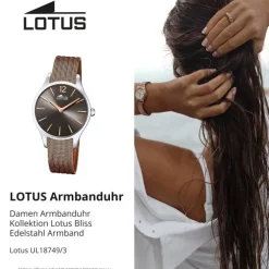 Lotus Damen Armbanduhr Bliss 18749/3 Analog Edelstahl braun UL18749/3
