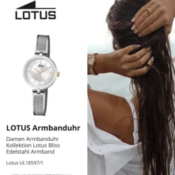 LOTUS Damen Armbanduhr Bliss 18597/1 Quarz Edelstahl silber UL18597/1