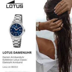 LOTUS Damen Armbanduhr Classic 18655/2 Quarz Edelstahl silber UL18655/2