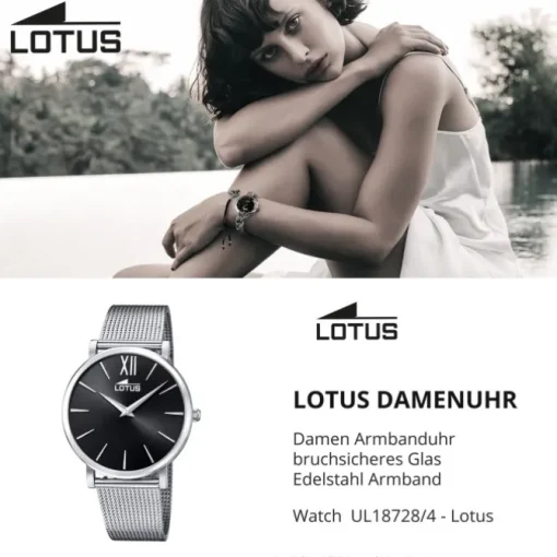 Lotus Damen Armbanduhr Smart Casual 18728/4 Analog Edelstahl silber UL18728/4