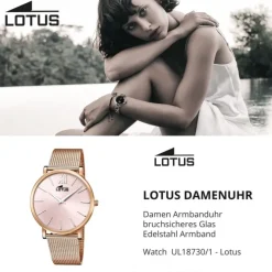 Lotus Damen Armbanduhr Smart Casual 18730/1 Analog Edelstahl rosegold UL18730/1
